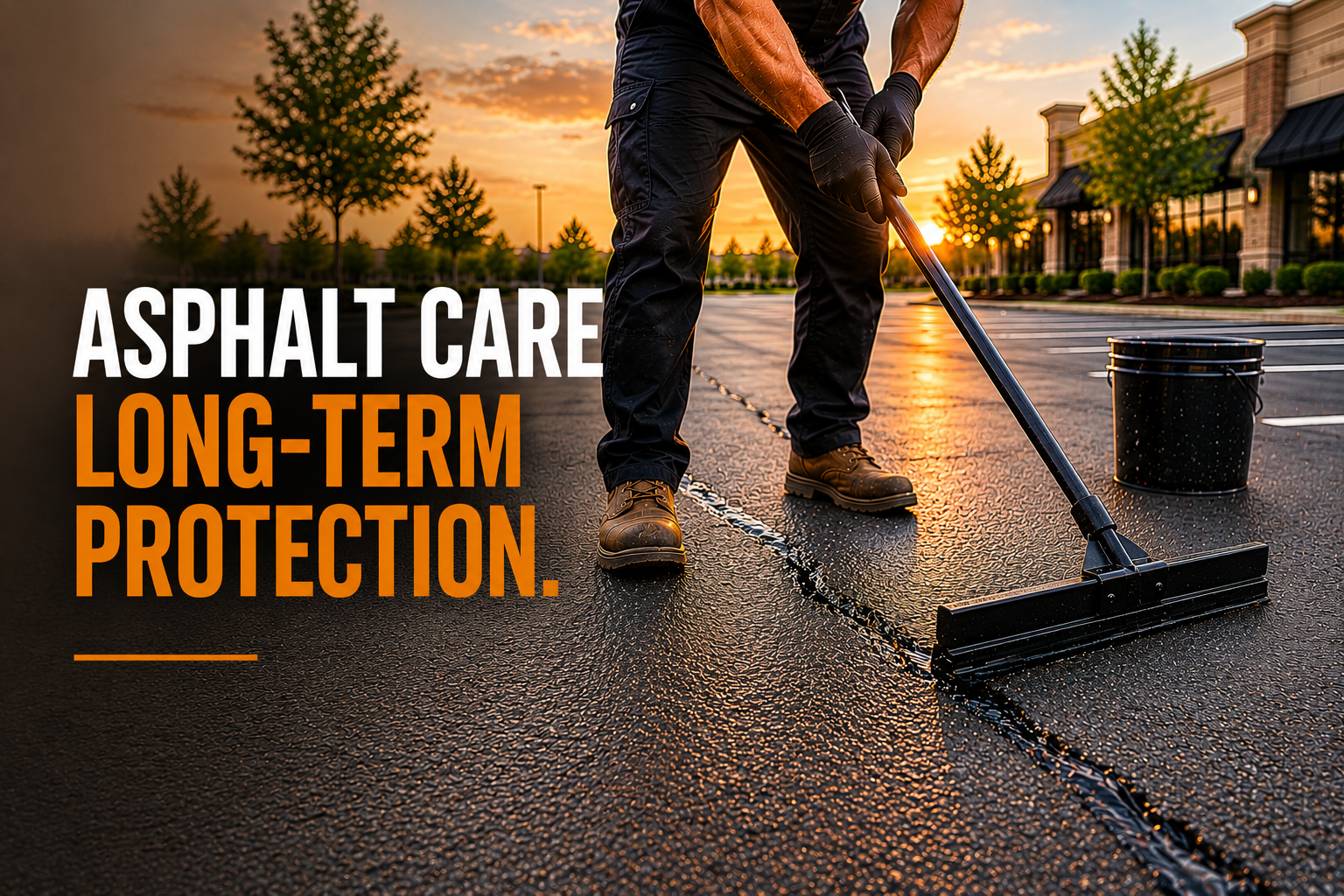 Sealcoating and crack filling services for commercial parking lots in Ohio
